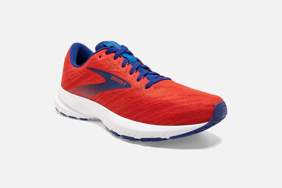 Launch 7 Road Brooks Running Shoes NZ Mens - Orange/Blue - IREUQM-518